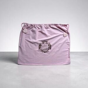 vintage to see couture 21 x 27 Pink Drawstring Bag with leather hearts handbag